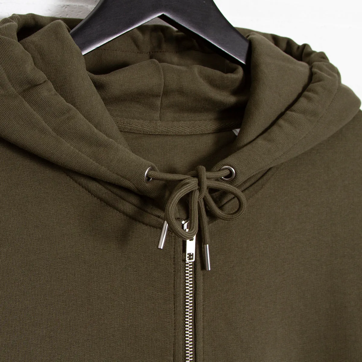 Casual Essentials Kangaroo Pocket Illegal Rave Crest - Zipped Hood - Khaki