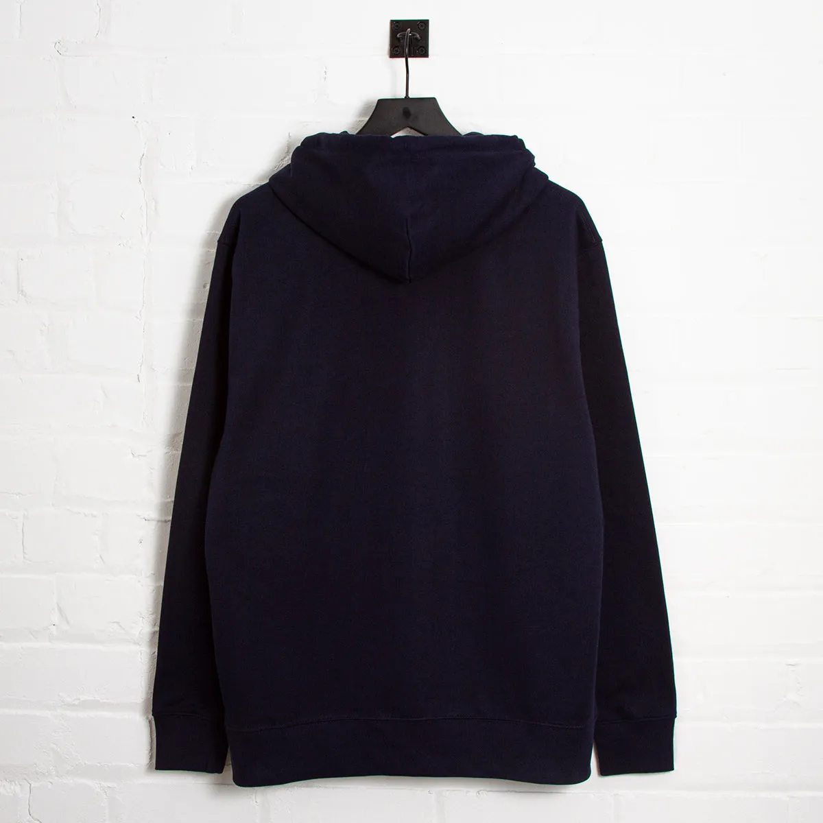 Cozy Coverage Illegal Rave Crest - Zipped Hood - Navy