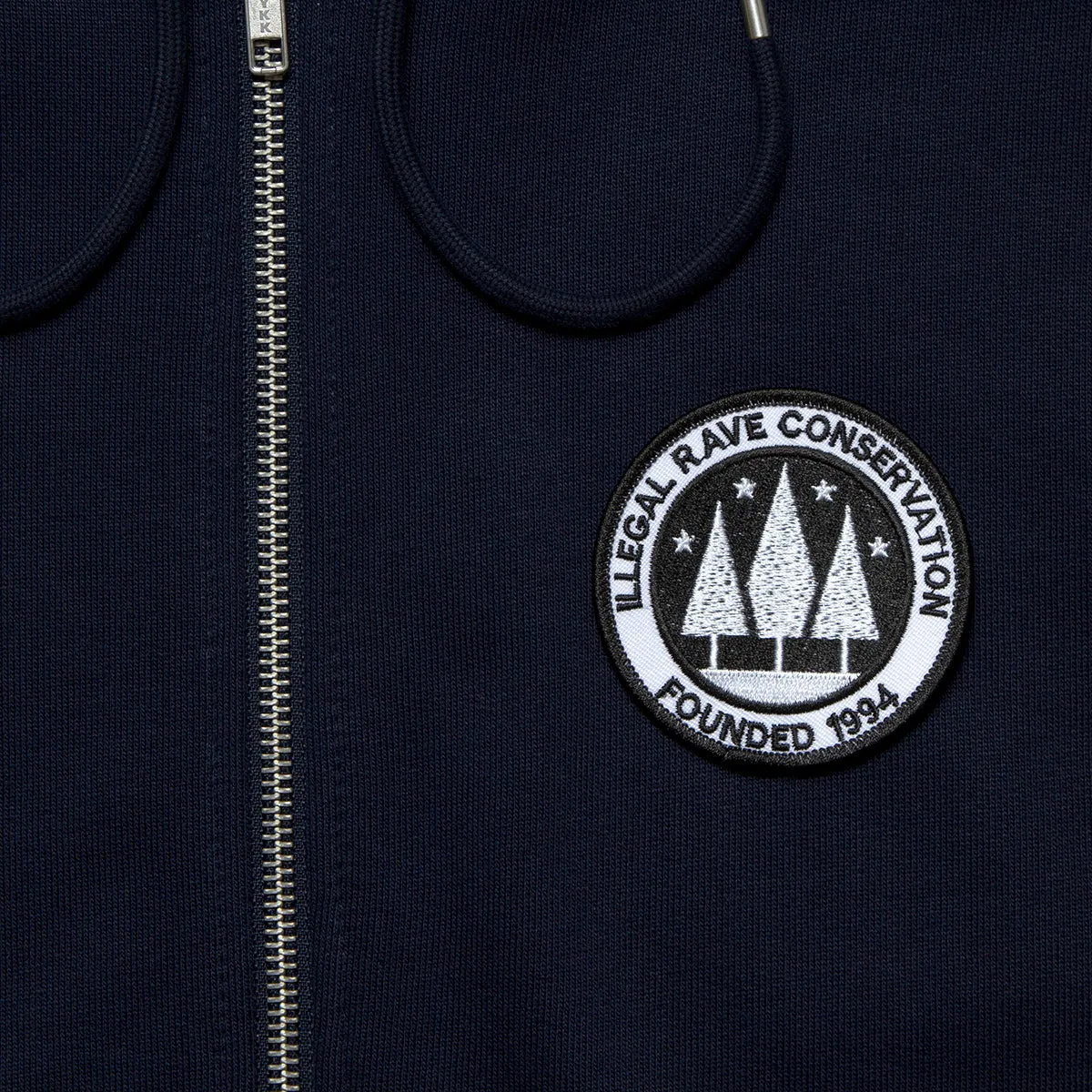 Workout Gear Illegal Rave Crest - Zipped Hood - Navy