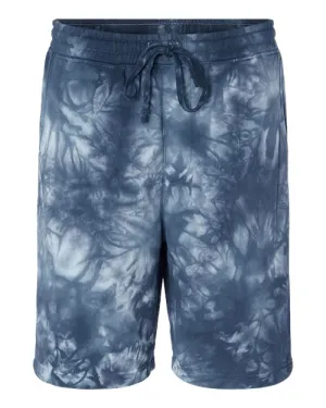 Independent Trading Co. Men's Tie-Dyed Fleece Shorts Windproof Design Relaxed Waist