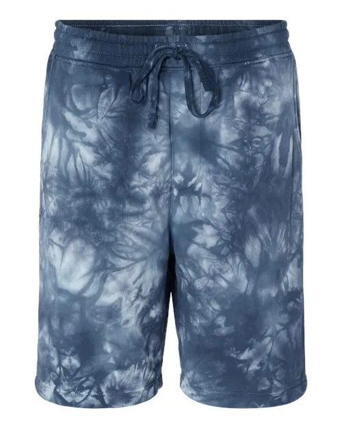 Independent Trading Co. Men's Tie-Dyed Fleece Shorts Windproof Design Relaxed Waist