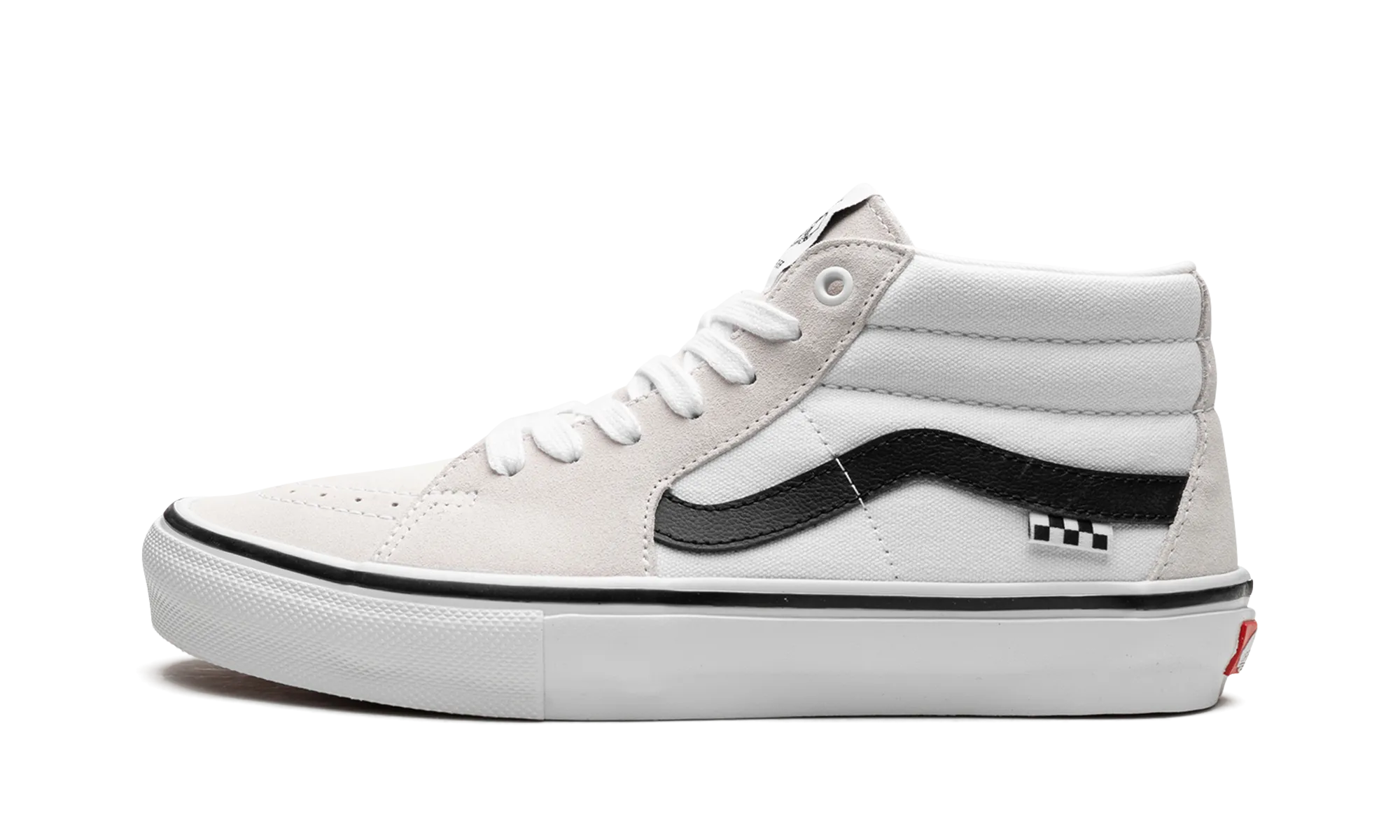 Skate Grosso Mid "White/Black" Teen Fun
