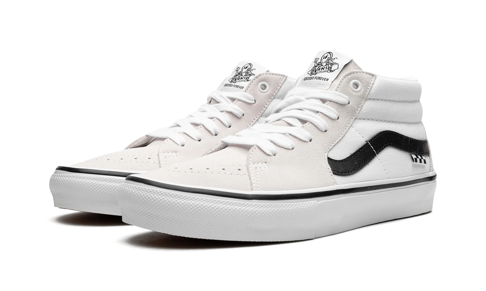Skate Grosso Mid "White/Black" Workout Game Edge