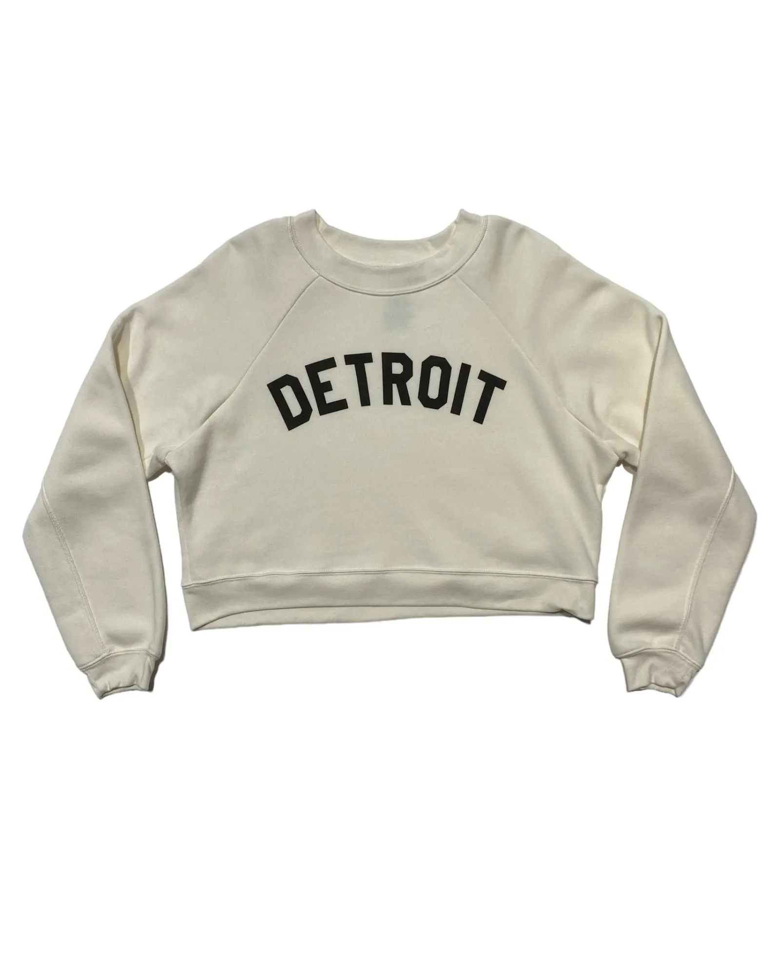 Ink Detroit - Classic Women's Raglan Crop Crewneck - Bone product swimming suitability