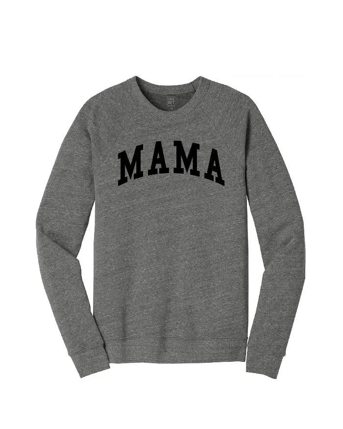 INK - MAMA Crewneck Sweatshirt - Heather Grey product sporty appeal Easy Wear