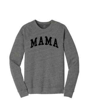 INK - MAMA Crewneck Sweatshirt - Heather Grey appropriate for weekdays Comfort Hoodie