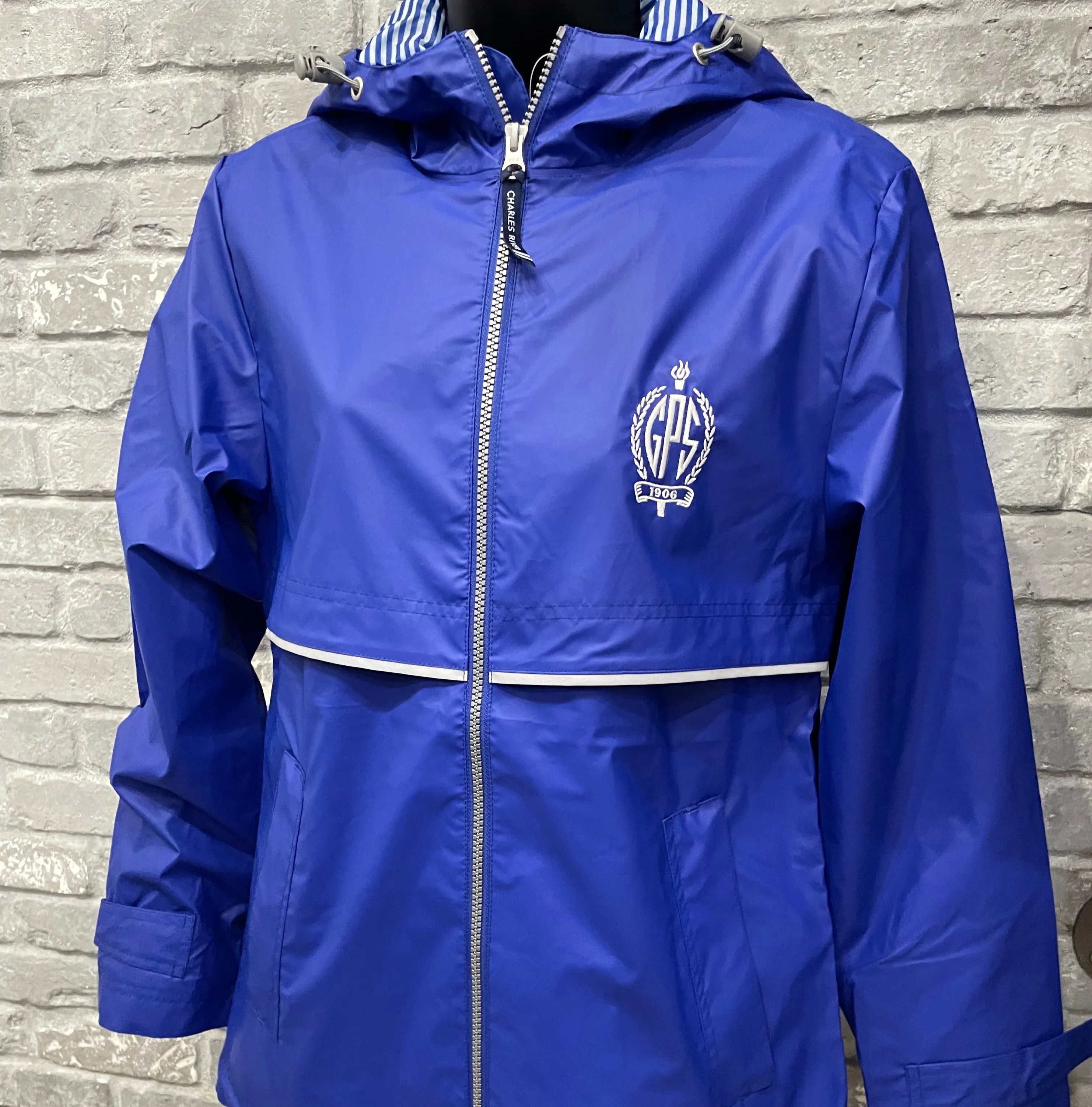 Tear Resistant Fabric Blends Rain Jacket Charles River New Englander Women's Royal