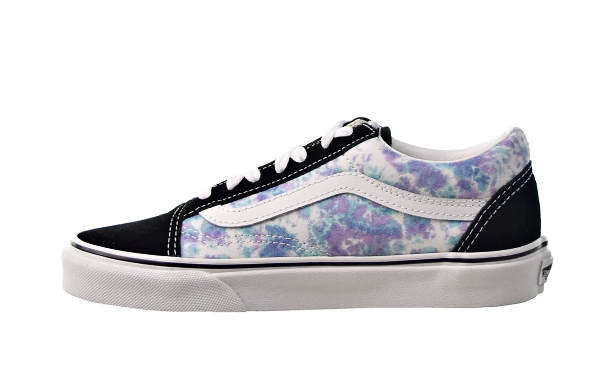 Old Skool "English Lavender Tie Dye-Black-Purple" Moon Tone Smooth Inner Seams
