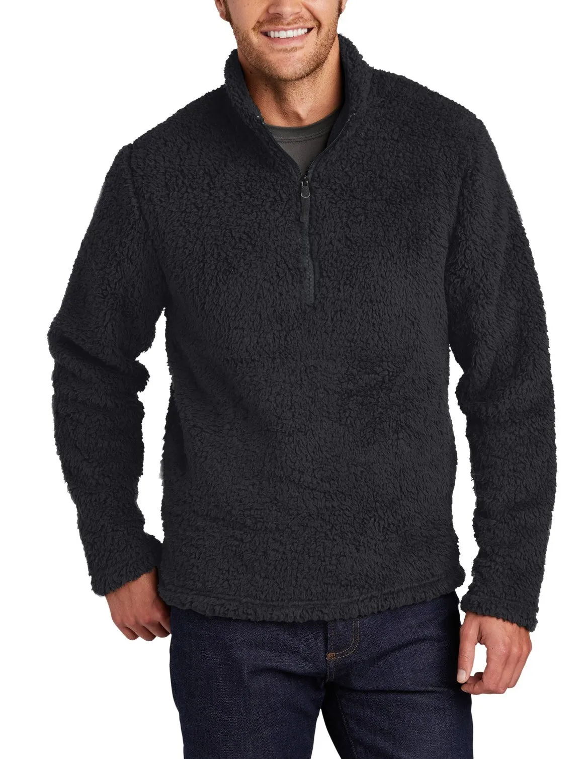 JustBlanks Men's Cozy Quarter Zip Fleece Pullover Sweater Flexible Ribbing Leisure Look
