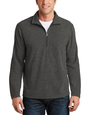 JustBlanks Men's Heather Microfleece Half-Zip Pullover Sweater Cold Casual Outfit Minimalist Stitching