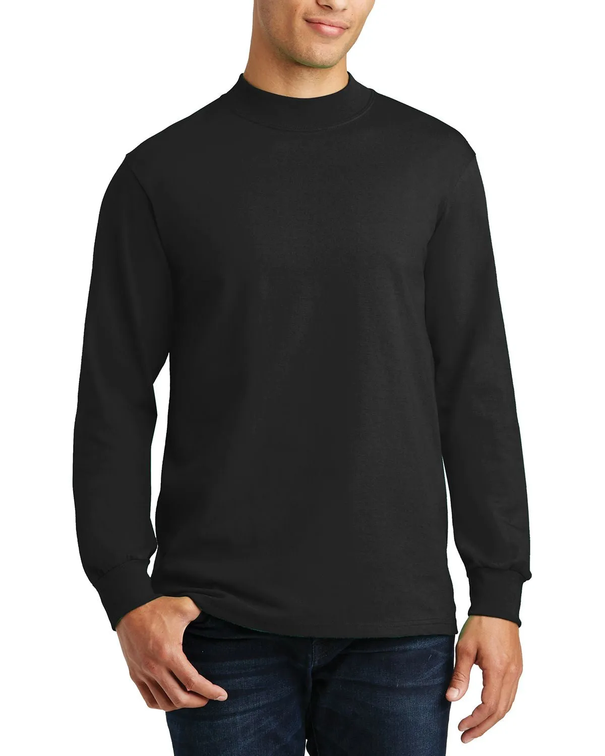 Cozy Weekend Soft Stretch JustBlanks Men's Long Sleeve Mock Turtleneck Sweater