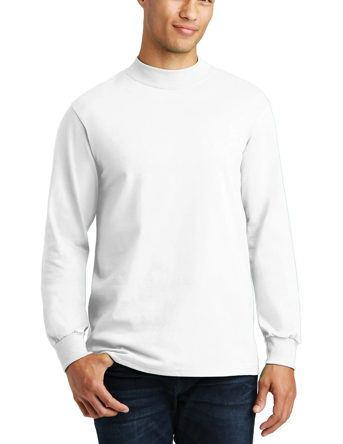 JustBlanks Men's Long Sleeve Mock Turtleneck Sweater City Casual Style Unstructured Fit