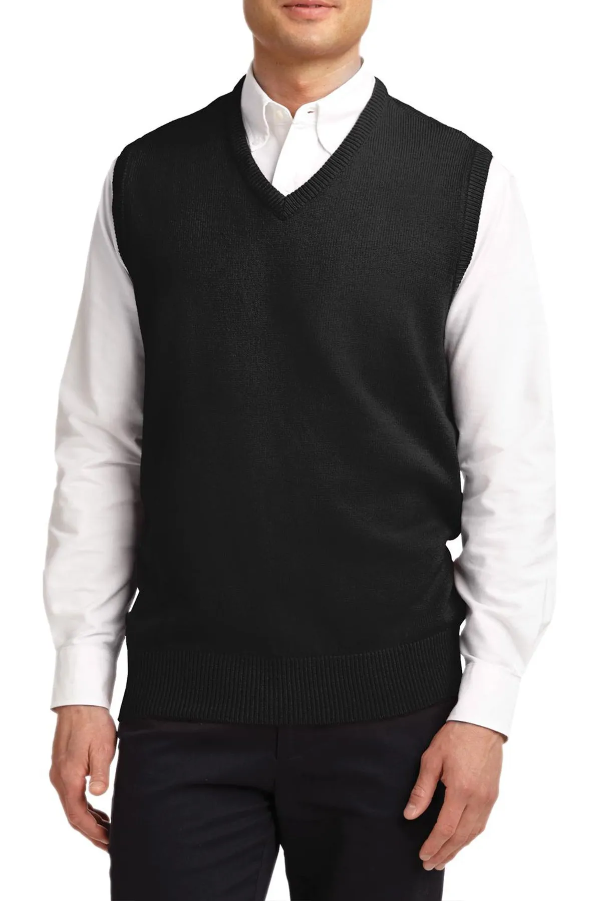 Cold Weather Autumn Layer JustBlanks Men's Sleeveless Value V-Neck Sweater Vest