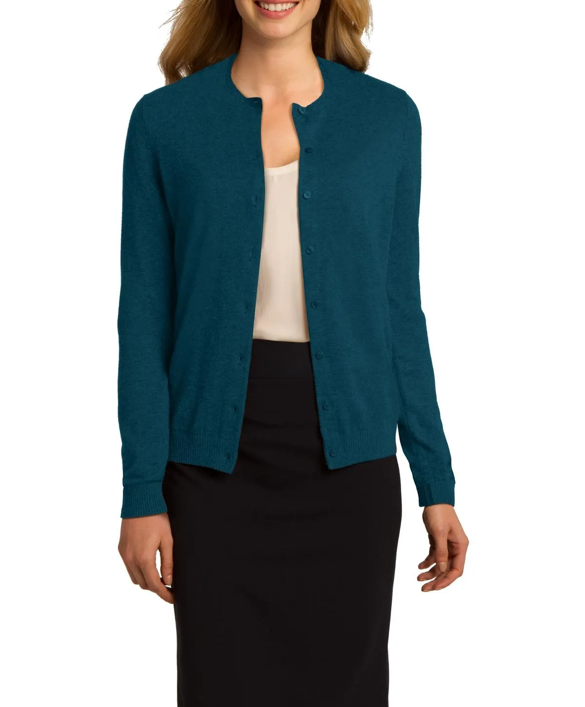 JustBlanks Women's Button Down Cardigan Sweater Go-To Fit Airflow channels