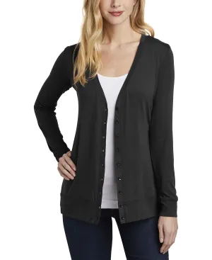 JustBlanks Women's Button Down Open Front Concept Cardigan Anti Pilling Technology