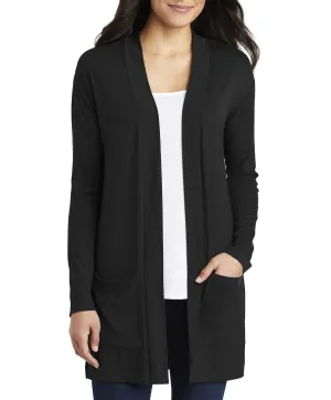 Sustainable Manufacturing JustBlanks Women's Long Sleeve Open Front Concept Cardigan with Pockets
