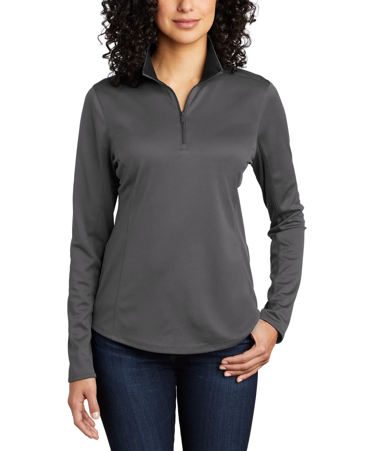 Laidback Mood Cold Comforted JustBlanks Women's Silk Touch Quarter-Zip Performance Pullover
