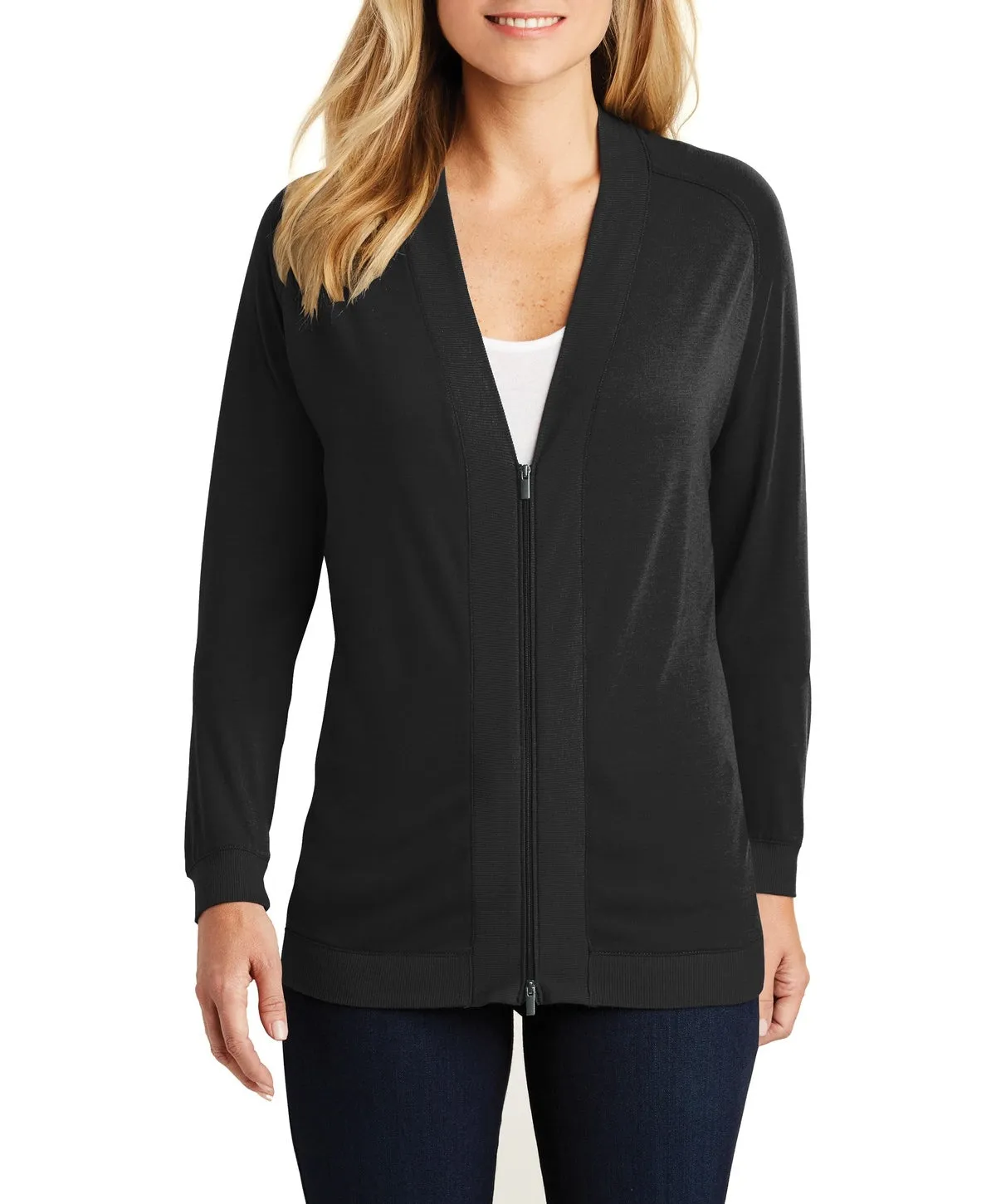 JustBlanks Women's Zip-Up Long Sleeve Concept Bomber Cardigan Ventilation Panel Design Seasonal Warmth