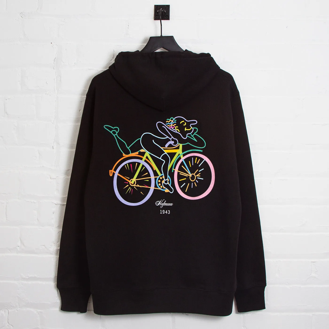 Bright Hue Timeless Sporty Kaleidoscopic Hofmann Back Print - Hood - Black