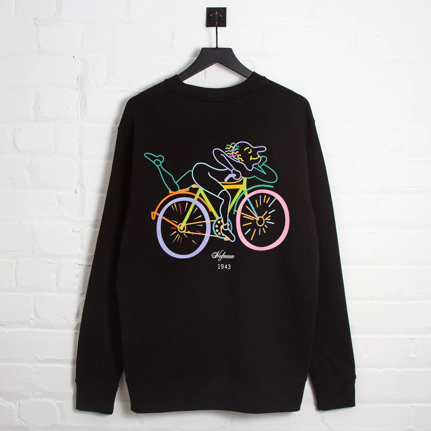 Kaleidoscopic Hofmann Back Print - Sweatshirt - Black Unisex Apparel