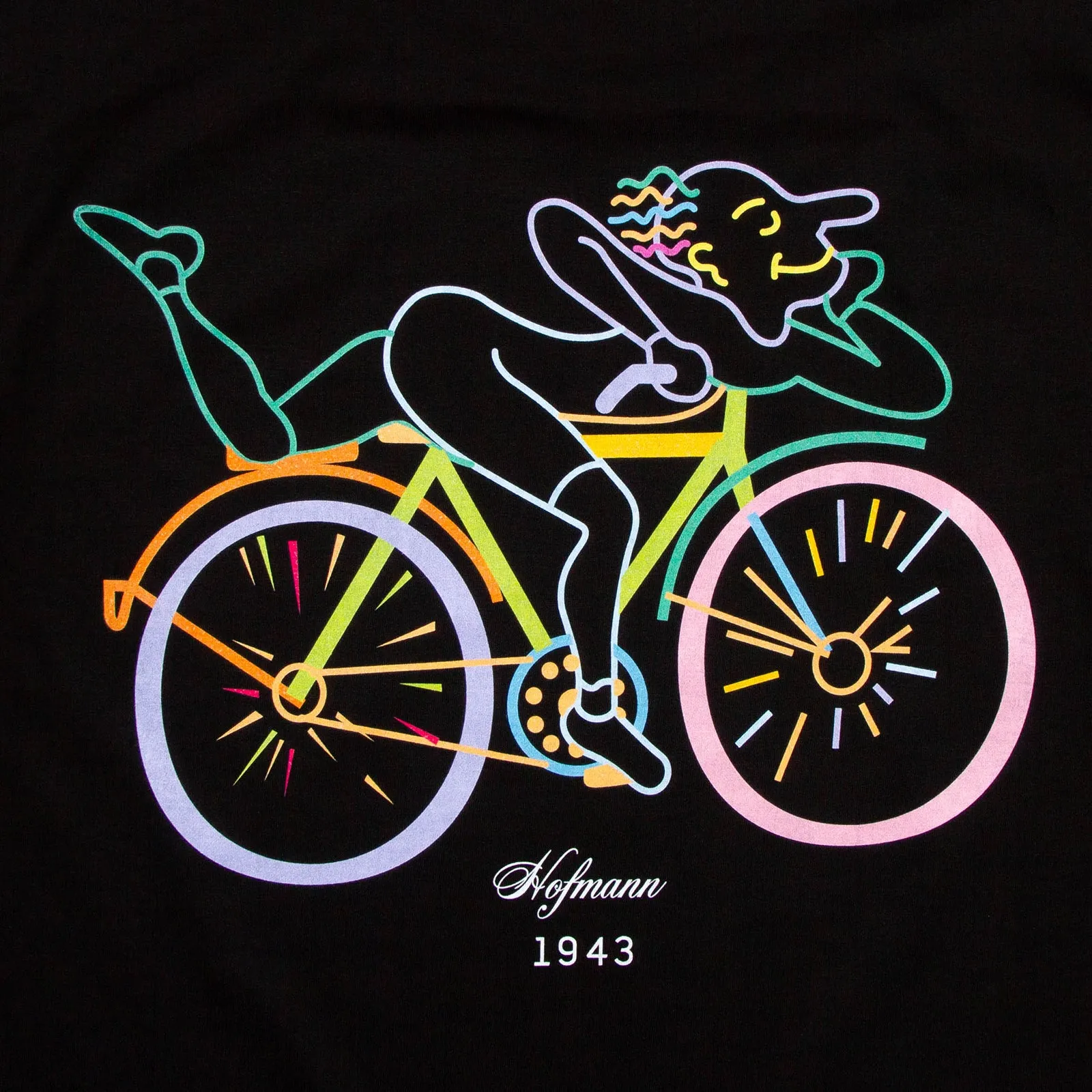 Travel Essential Cold Day Wear Kaleidoscopic Hofmann Back Print - Sweatshirt - Black