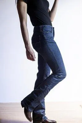 Winter Warmth Sustainable Road Trip Bold Look Smart Casual Kimes Ranch Women's Betty Jean in Rinse Wash