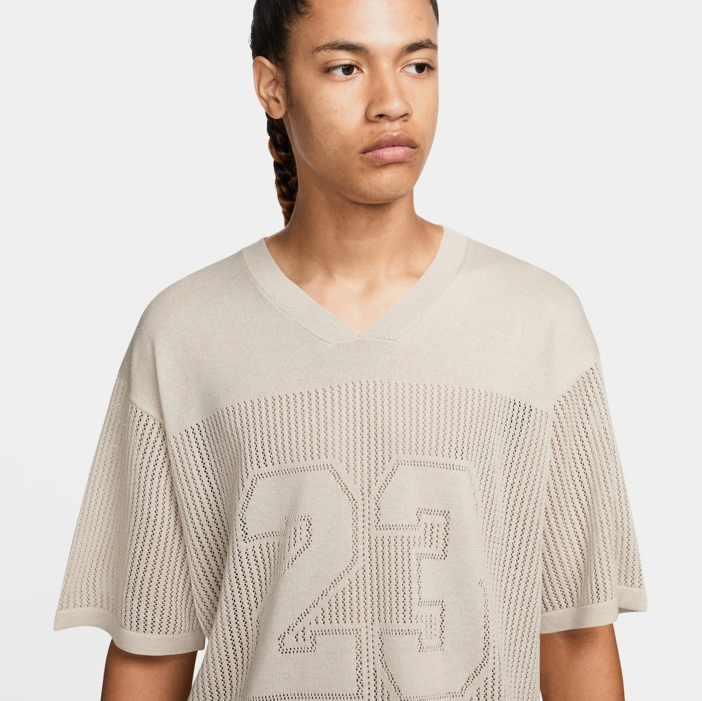 Knit Football Mens Jersey (Legend Light Brown/Sail) Quick Dry Technology Athletic Silhouette