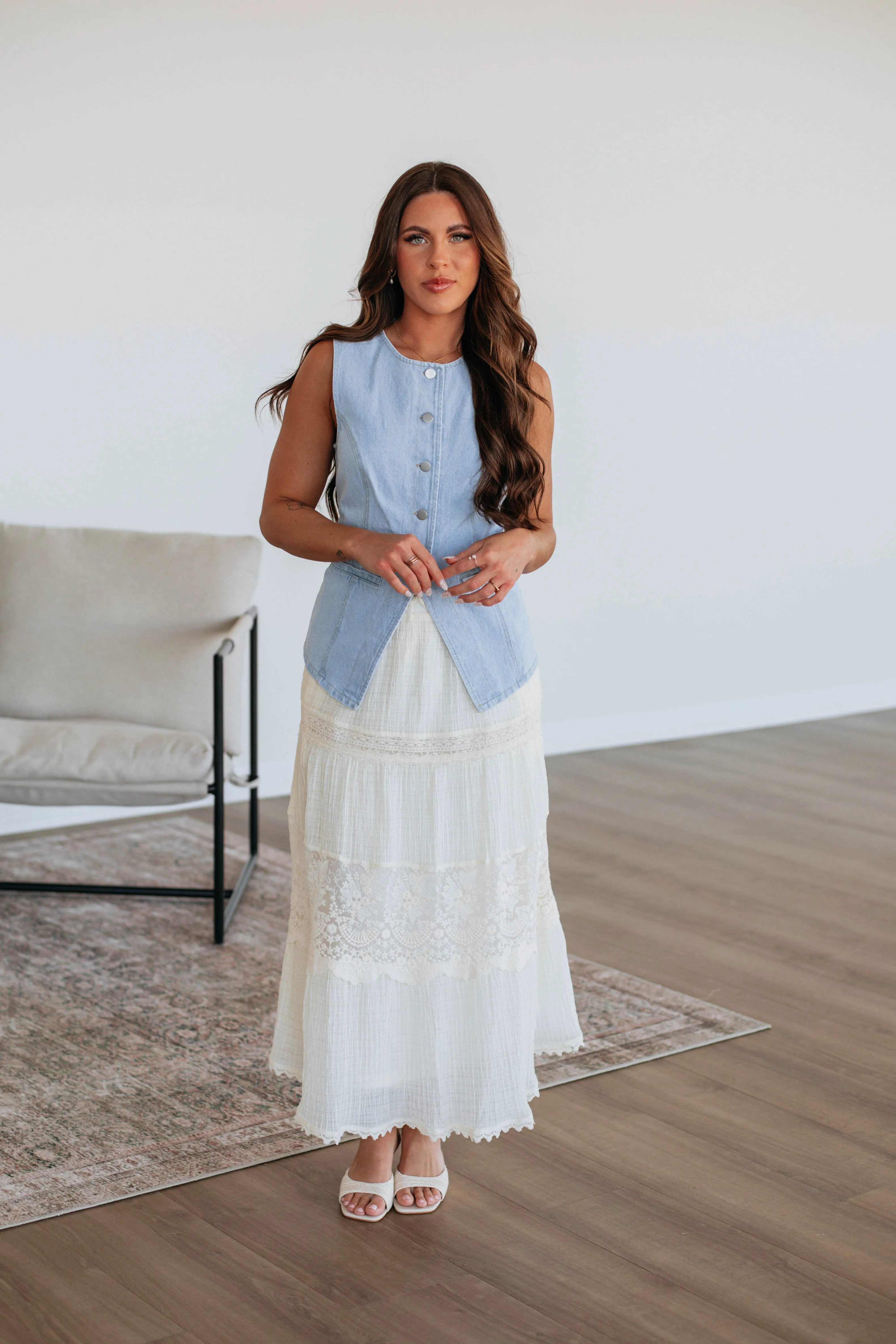 Chic Tones Comfortable Feel Malissa Lace Skirt