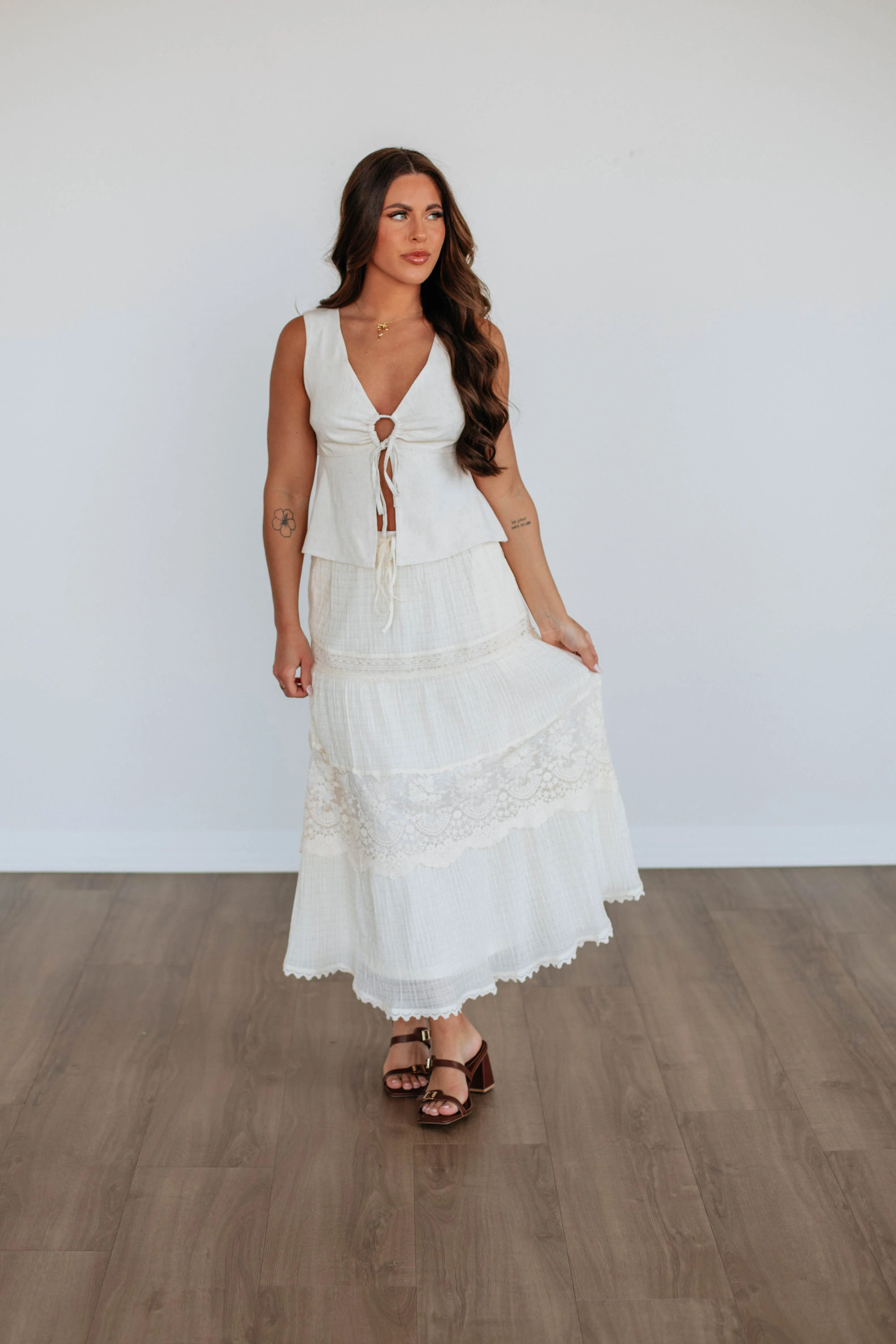 Malissa Lace Skirt Double Layered Design