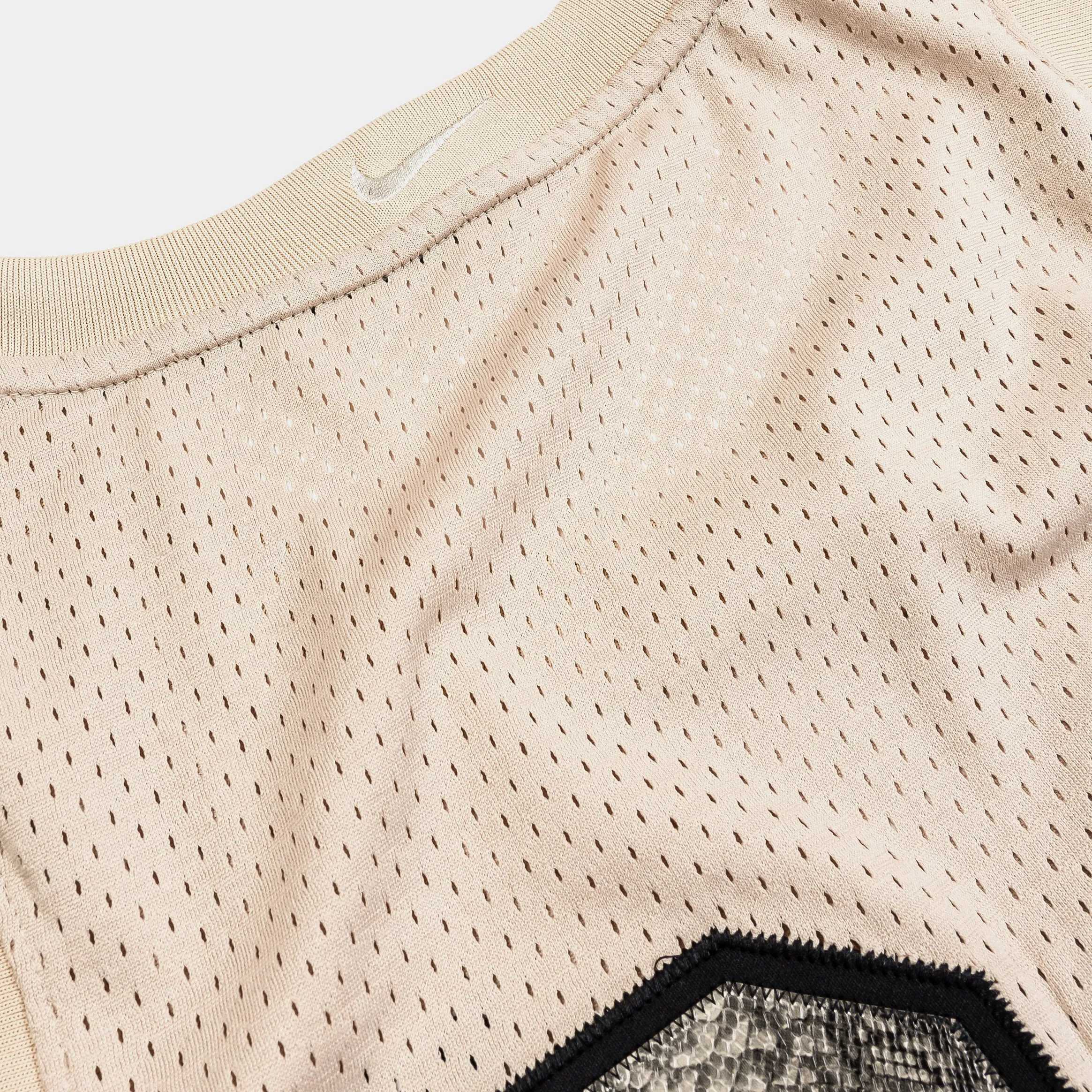 Kobe Bryant Mamba Mens Jersey (Sanddrift/Black) Non Chafe Stitching Hybrid Fabric Blends