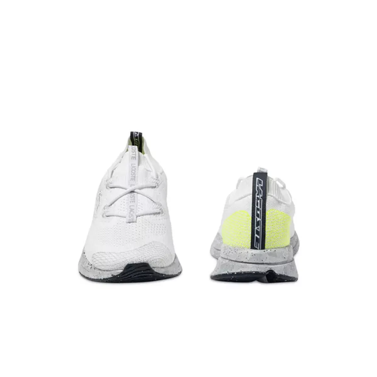 LACOSTE 7-45SMA0017V05 RUN SPIN ECO 12 MN'S (Medium) White/Yellow Textile & Synthetic Running Shoes running in circular tracks shoes complex design