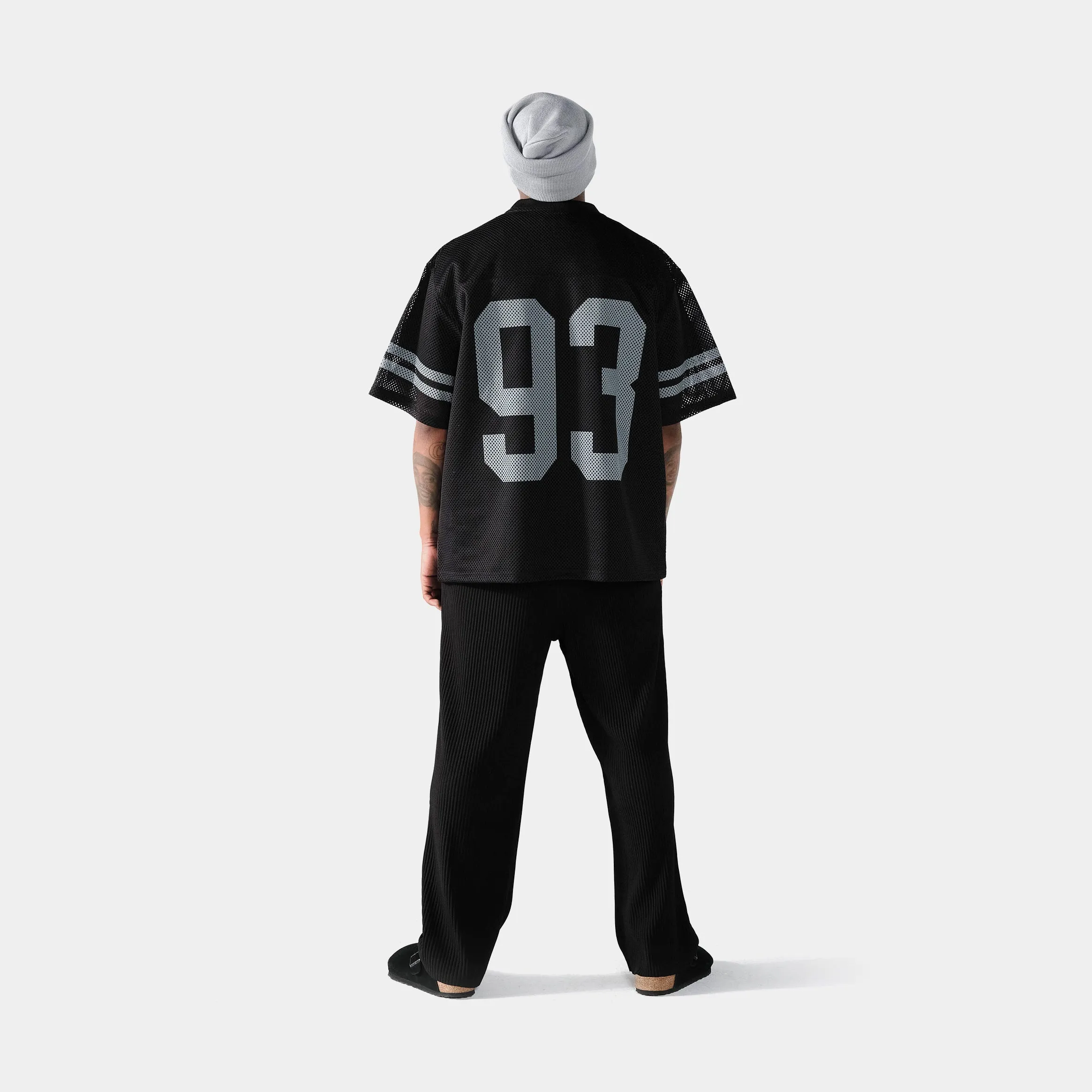 Seamless Knitting Las Vegas Mesh Mens Jersey (Black/Silver)
