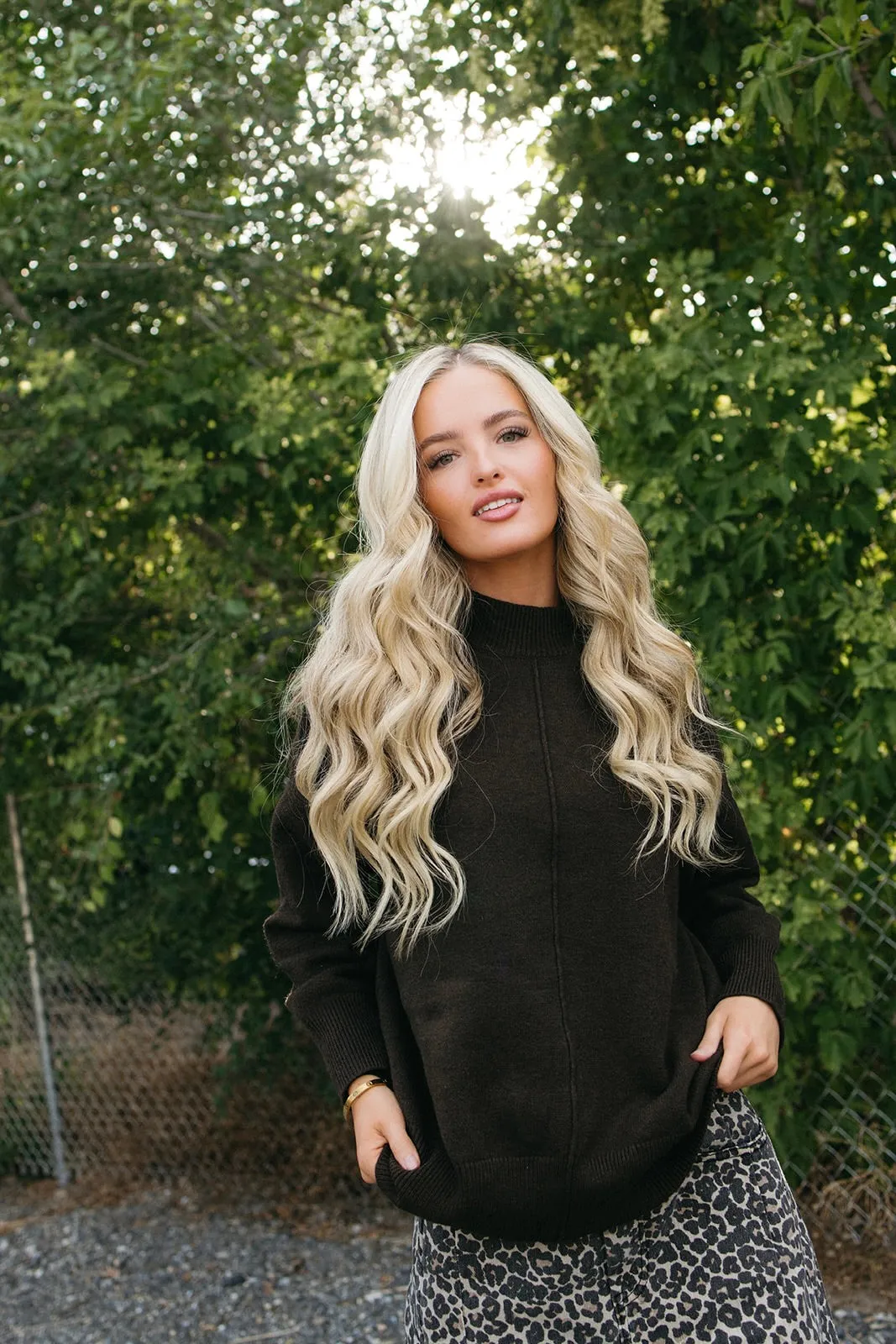 Latte Love Sweater Sustainable Manufacturing Breathable Texture