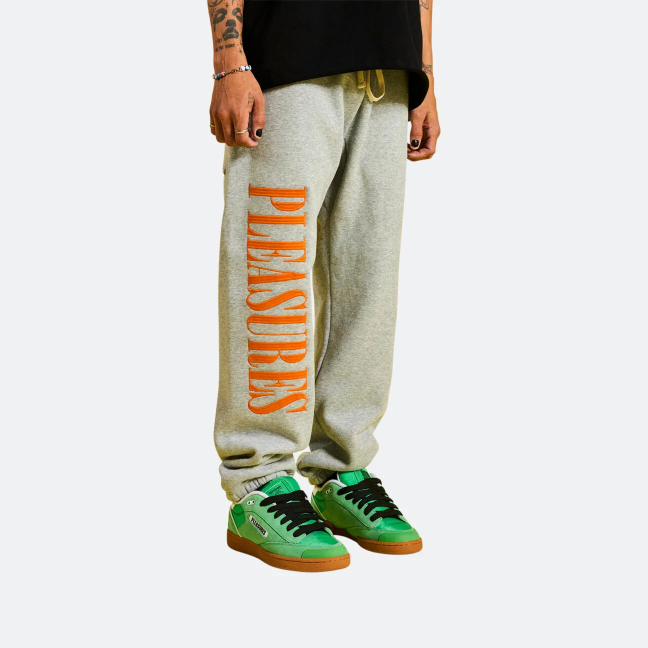 Pleasures Onyx Sweatpants AdjustableDrawstring RecycledPolyester