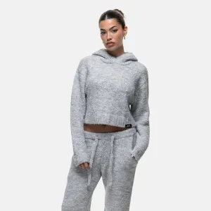 Performance Ready Cozy Boucle Knitwear Grey Hoodie