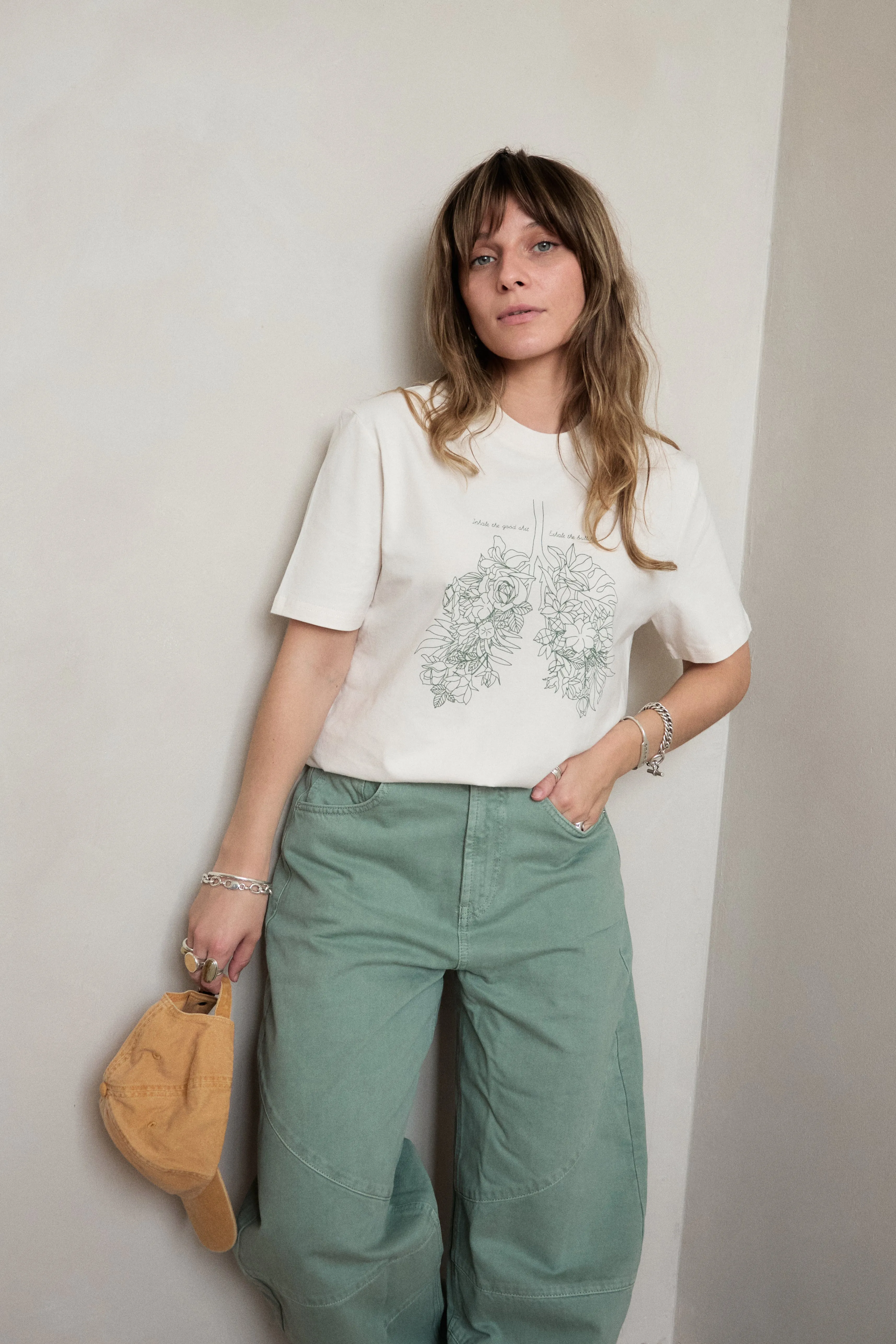 SunProtectionFabric Reinforced Shoulder O&F Inhale Exhale Tee - Oat