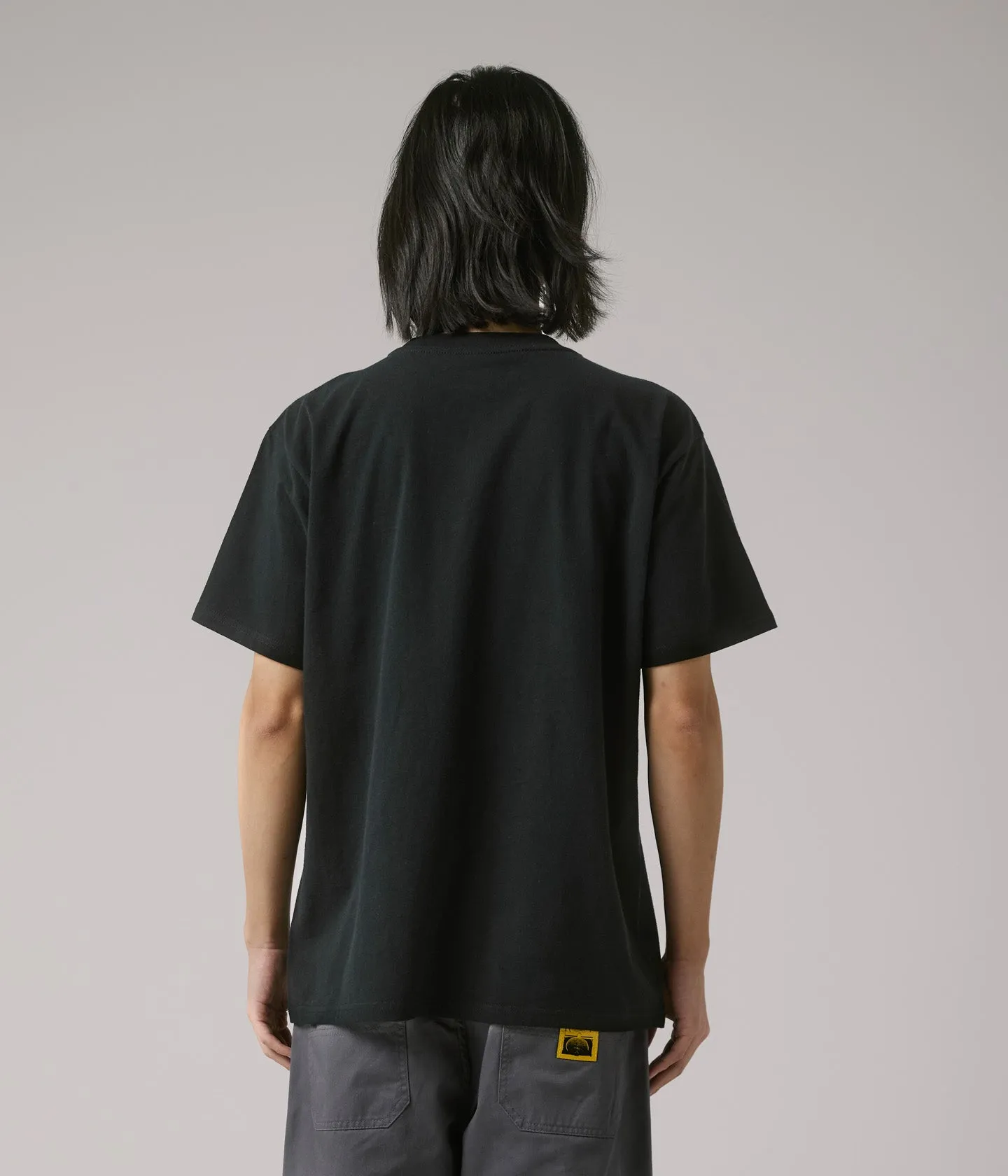 Heather Texture Finish LEGACY REACTION T-SHIRT // WORN BLACK