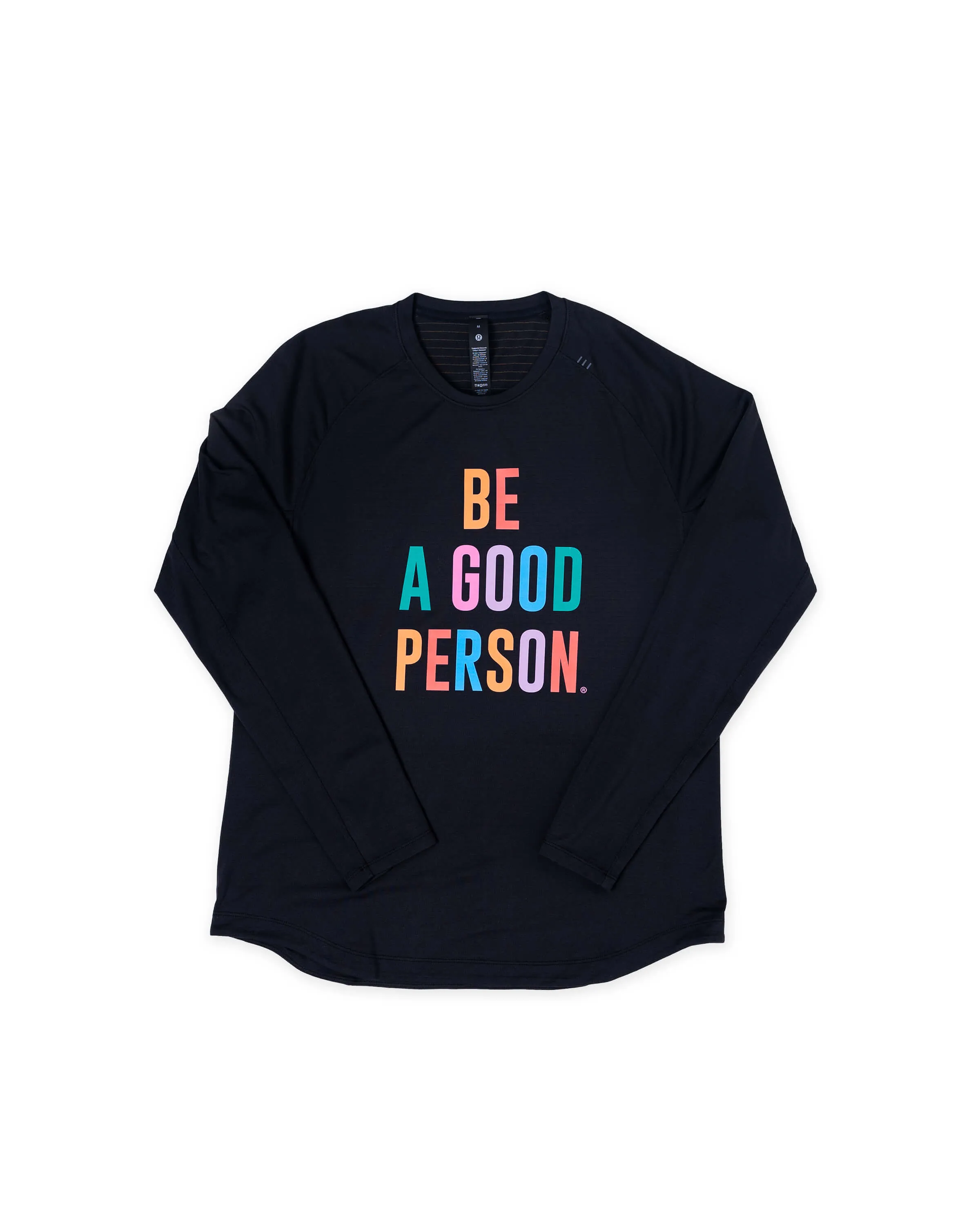 License to Train Long-Sleeve Shirt - Black - lululemon // BE A GOOD PERSON *Pre-Order* Seamless Edging warm weather