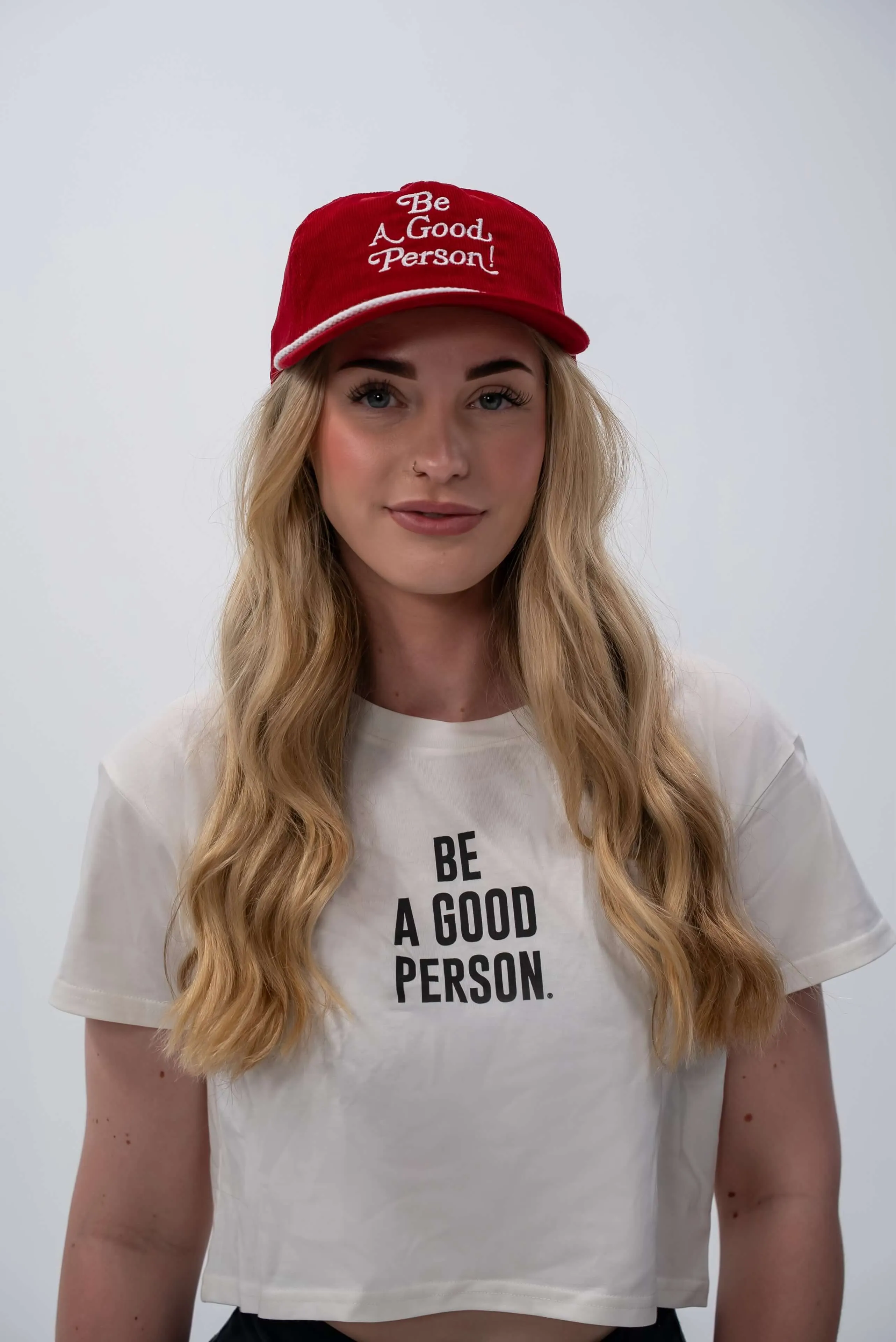 Signature Crop Top - Cream/Black No-Fuss Design