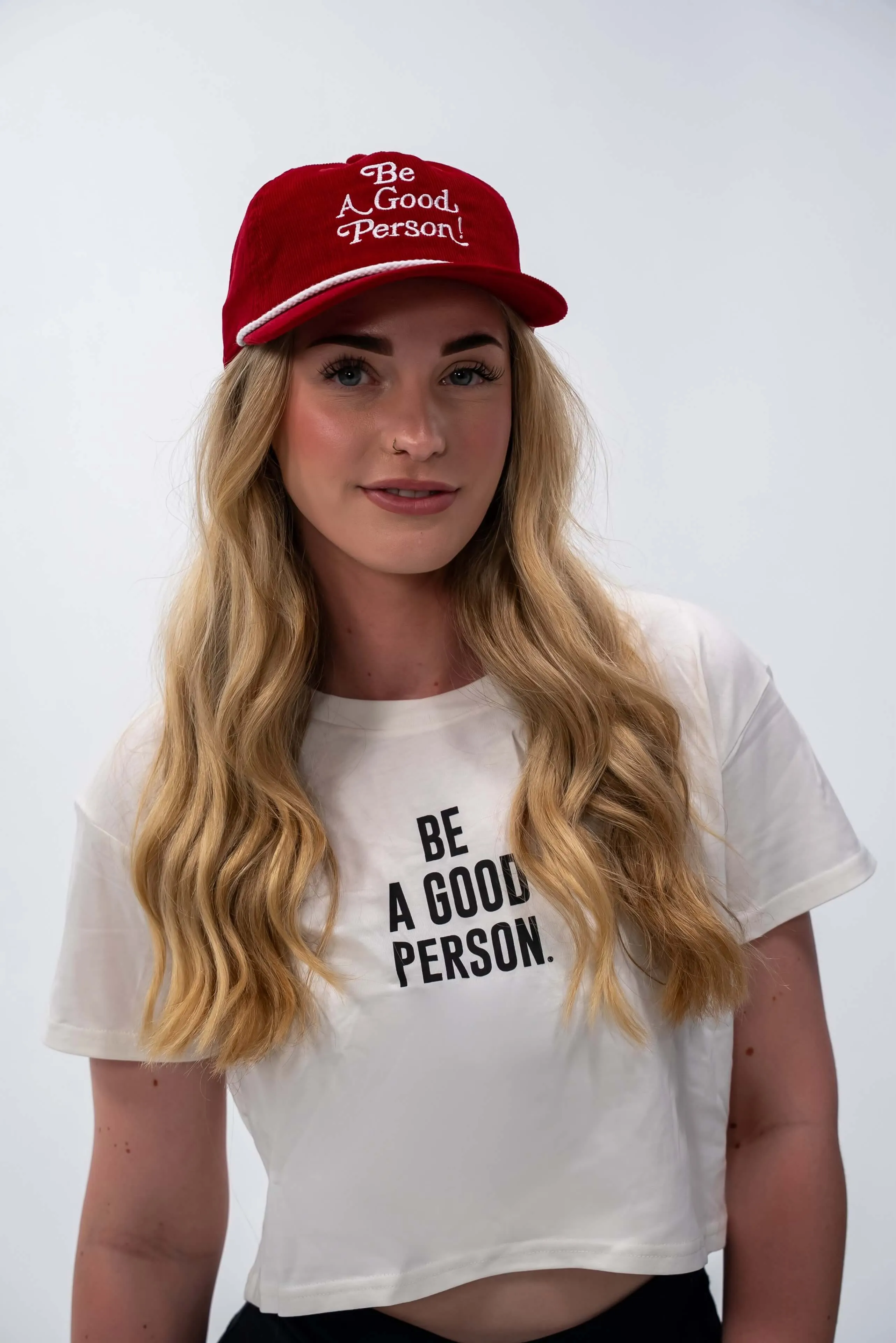 contrast Signature Crop Top - Cream/Black