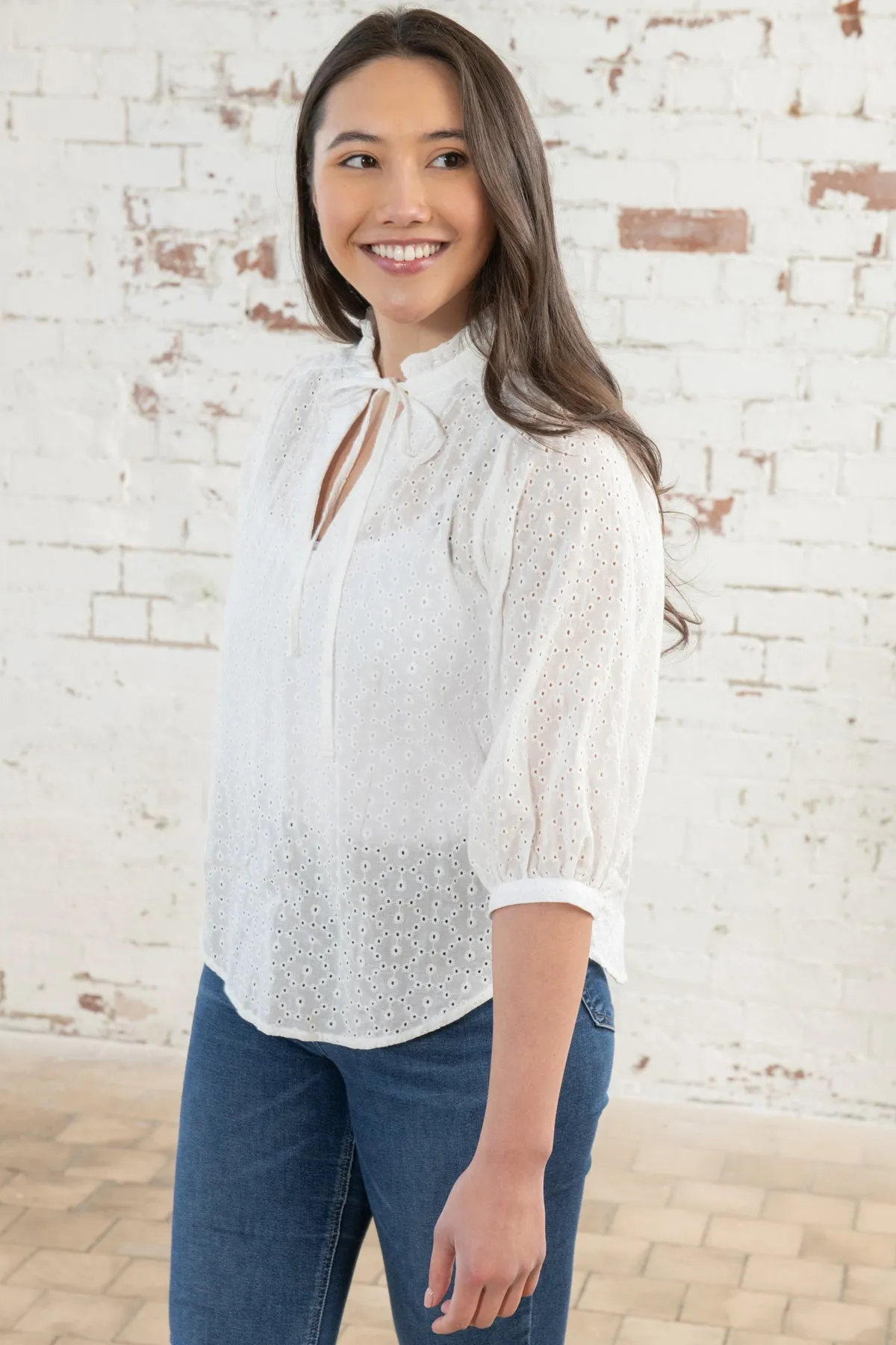Classic Layer Wear Lola Blouse - Broderie Anglaise