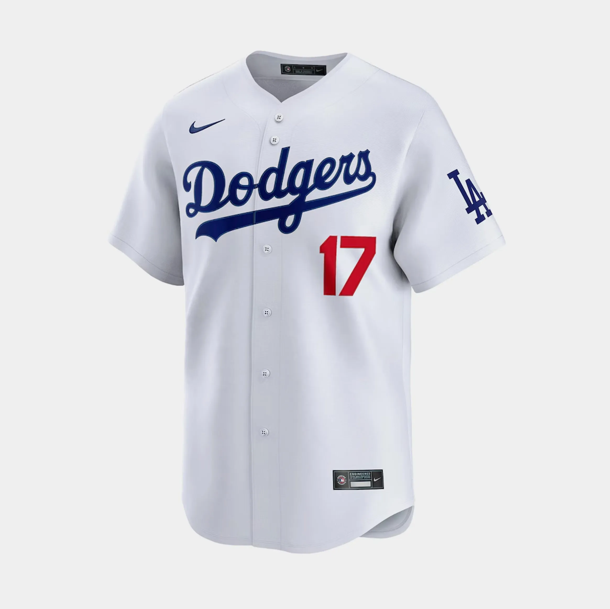 Los Angeles Dodgers Shohei Ohtani Home Mens Jersey (White/Blue) Wind Resistant Coating Street Fit