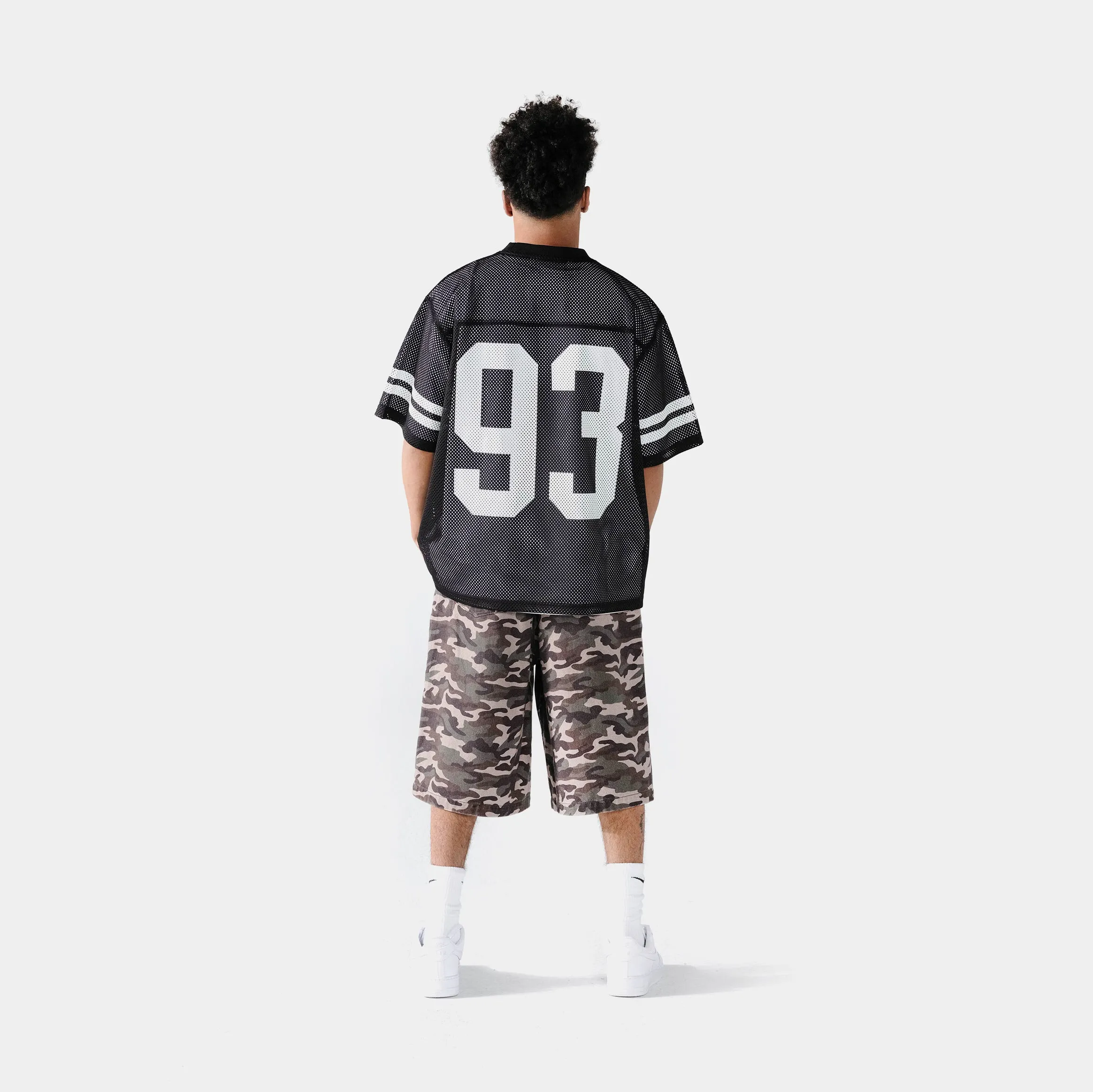 Los Angeles Mesh Mens Jersey (Black/White) Functional Performance Sustainable production