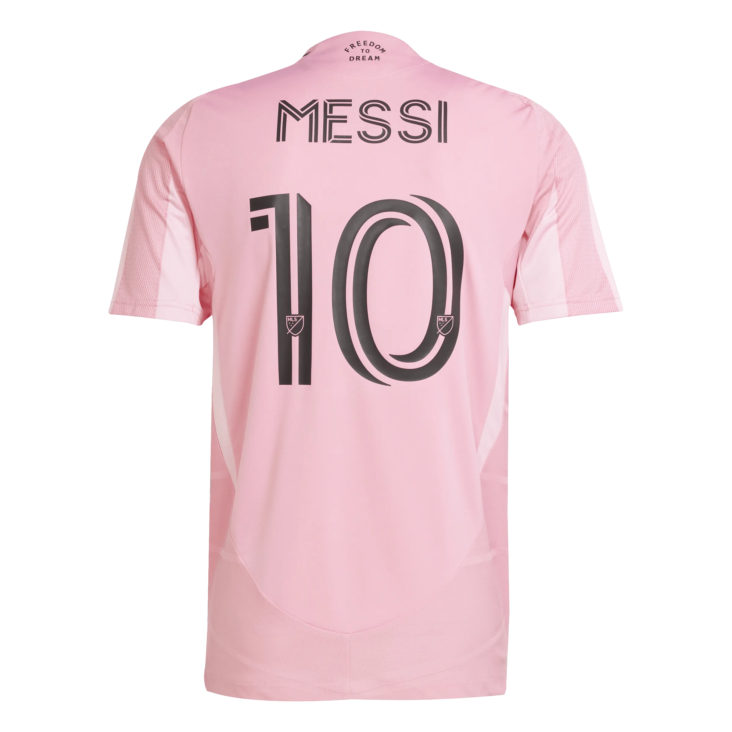 adidas INTER MIAMI CF 25/26 MESSI AUTHENTIC HOME Soccer Jersey | Easy Pink | Men's Performance Driven Structure Thermoregulating Material