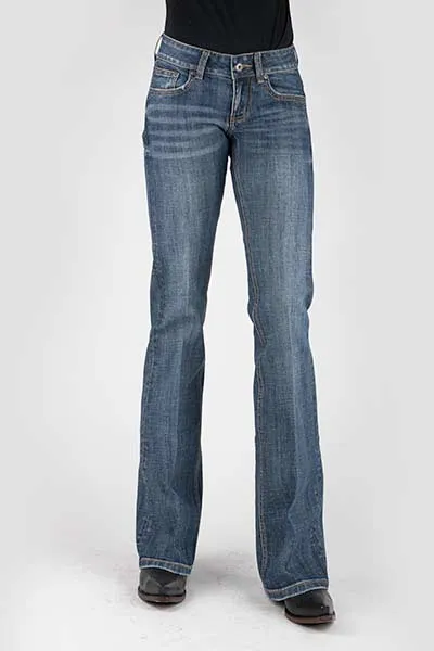 Stetson Women's No. 816 Classic Bootcut Jean in Medium Wash Quality Basic