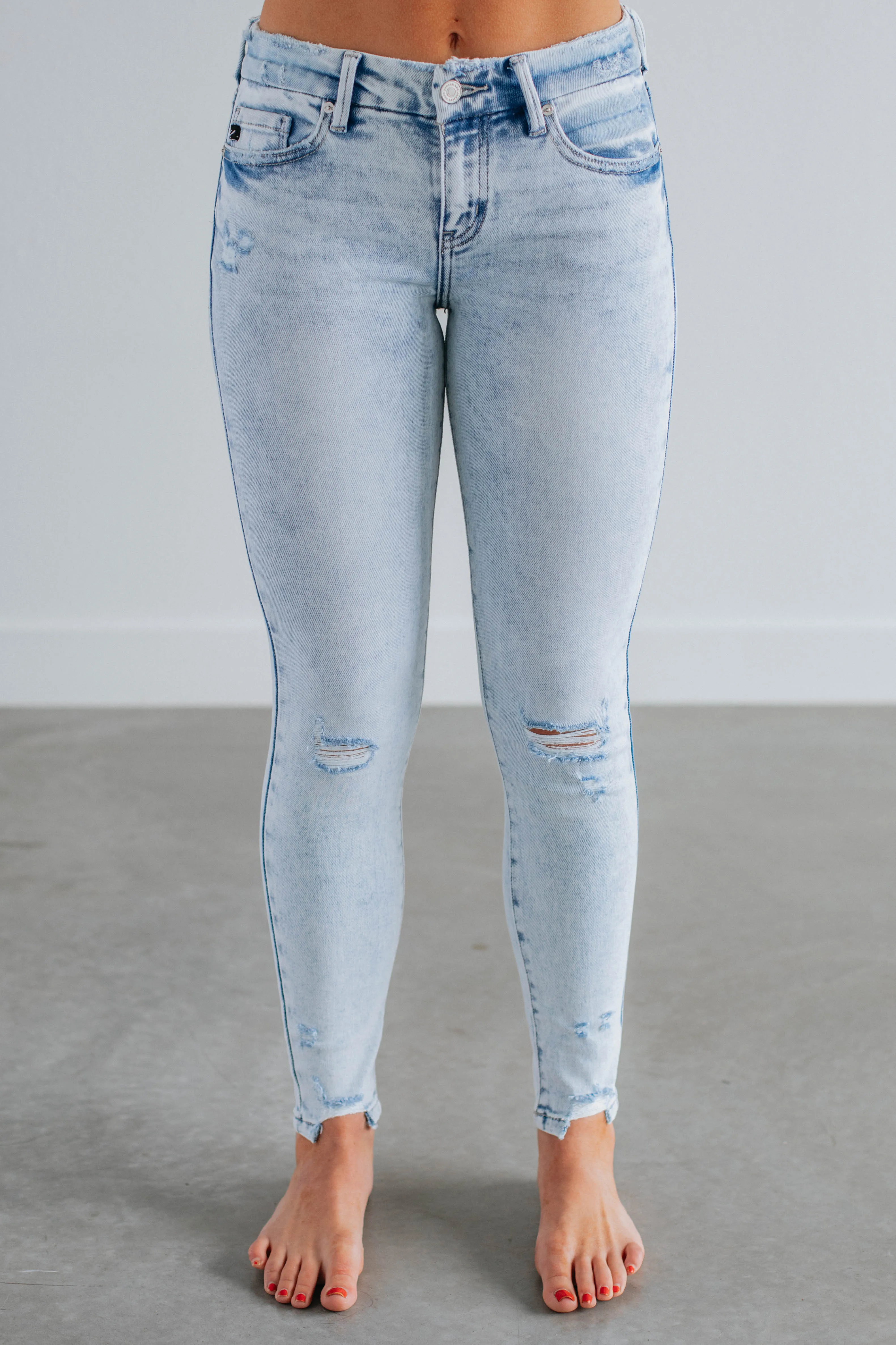 Maela KanCan Jeans - Light Wash Bartack Stitching