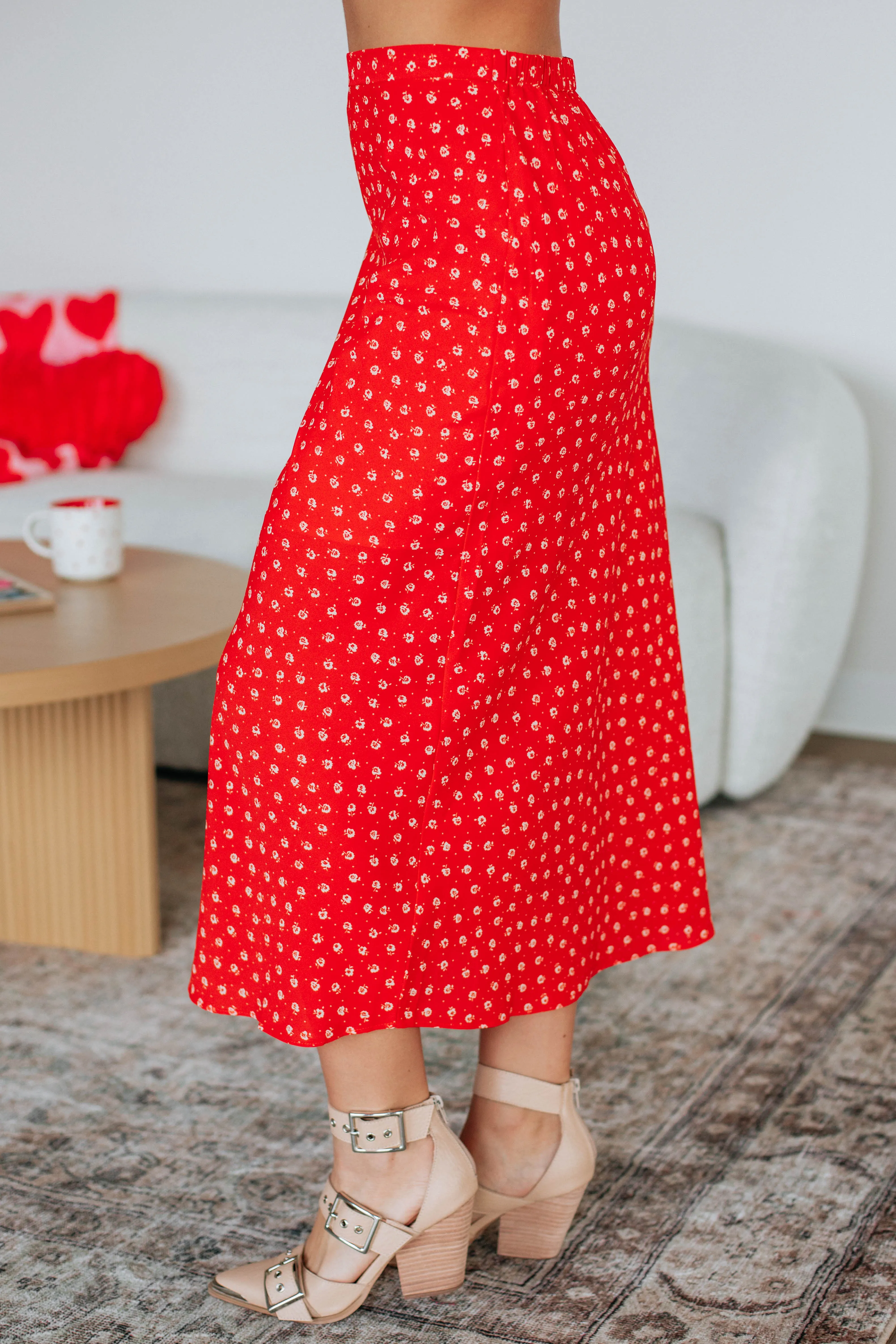 Wrap Front Malany Floral Skirt