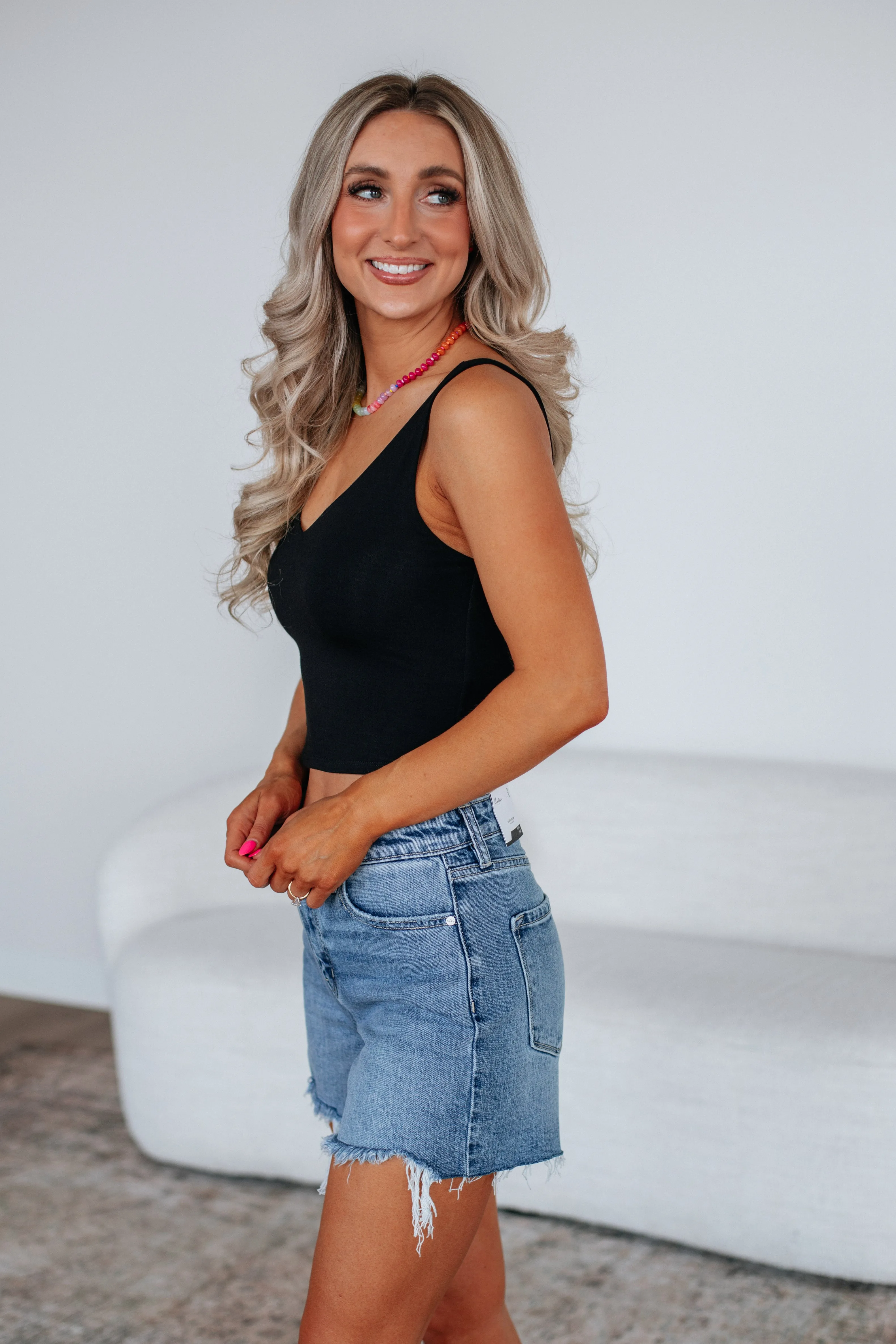 Malina Basic Tank - Black Vegan