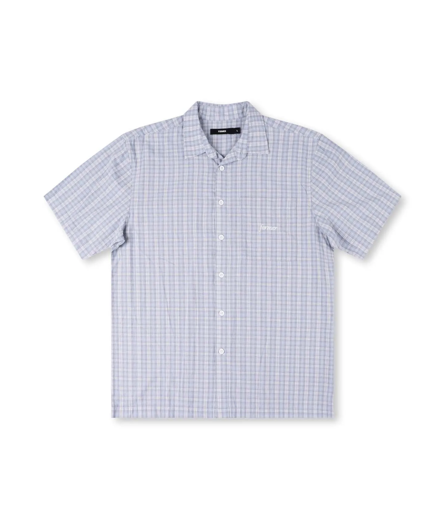 MANNERS CHECK SS SHIRT // BLUE Easy Comfort Fit Comfort
