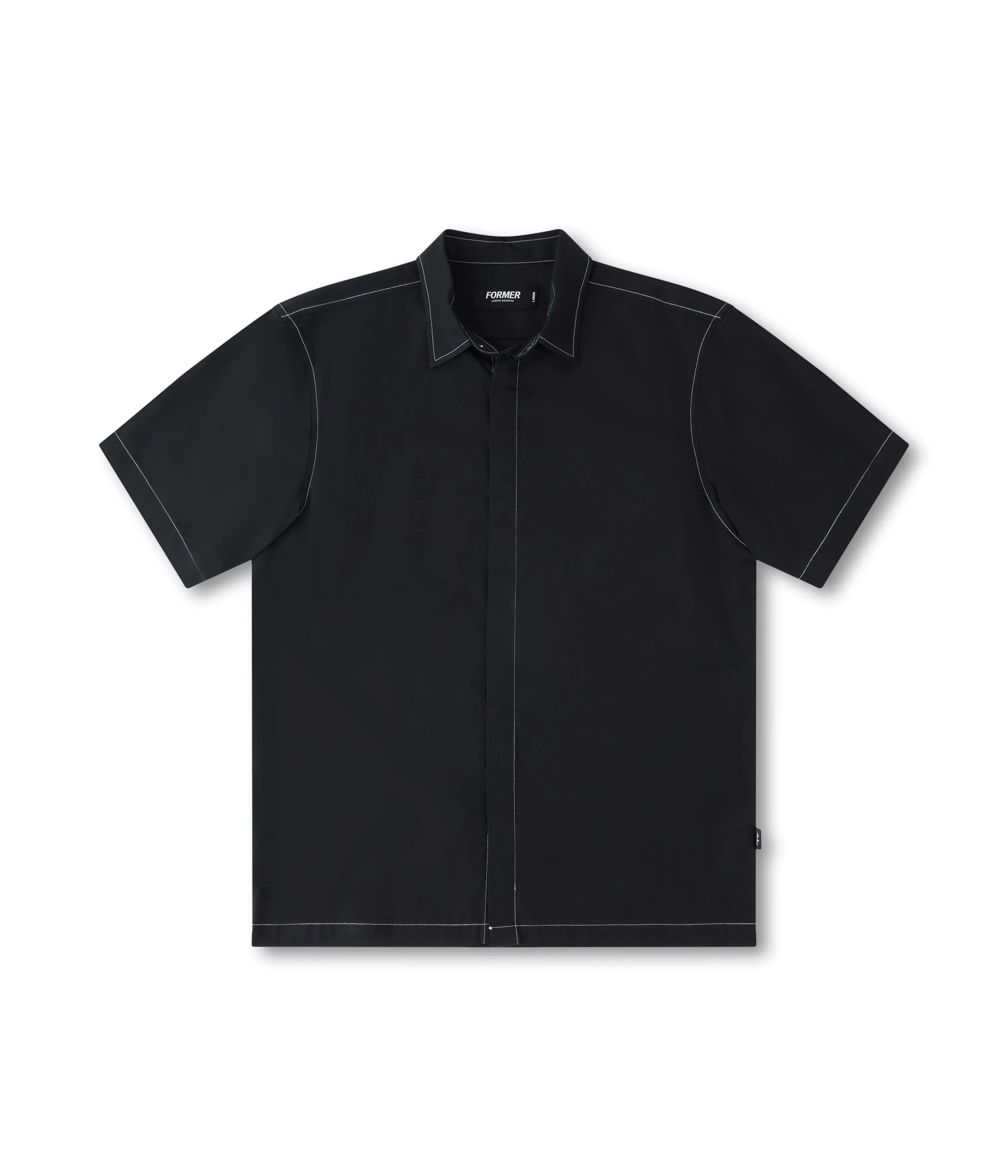 Quick Fit Performance NoSideSeam MARILYN CONTRAST SS SHIRT // BLACK